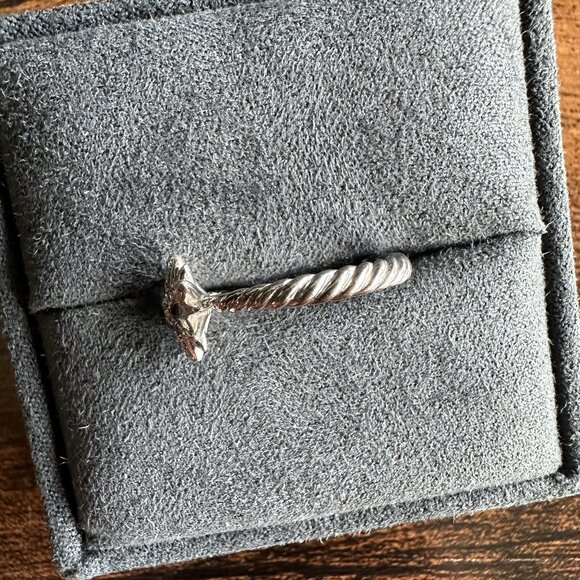 David Yurman Petite Starburst Ring in Sterling Silver w/ Diamonds - Size 5.5 - Picture 7 of 15